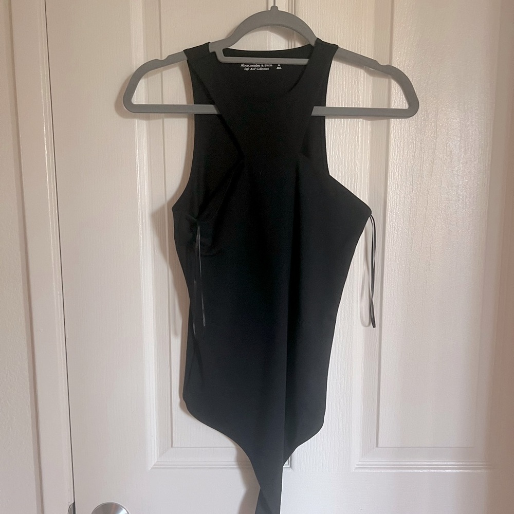 Abercrombie black high neck bodysuit.